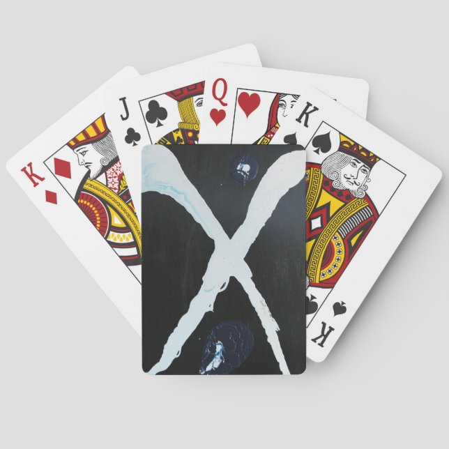 WHITE X POKER CARDS (Back)