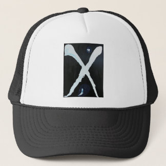 WHITE X TRUCKER HAT