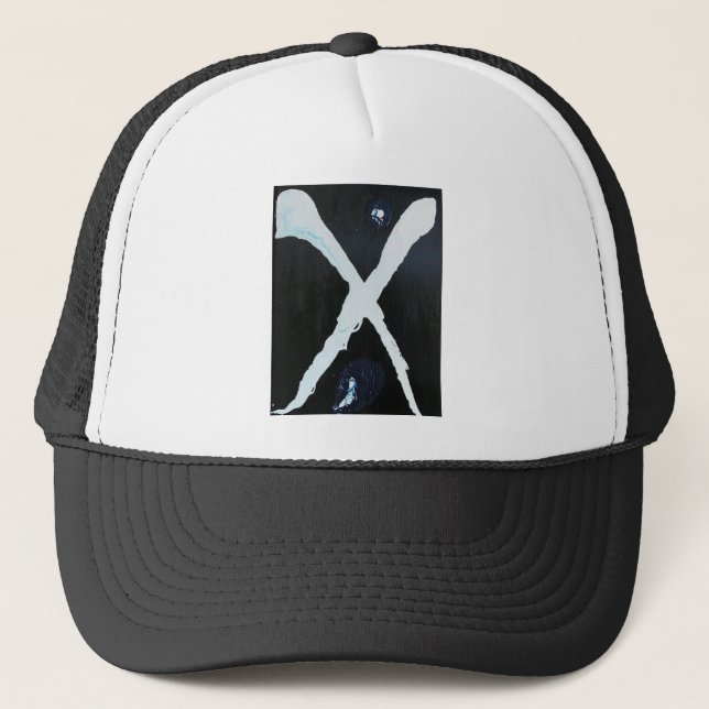 WHITE X TRUCKER HAT (Front)