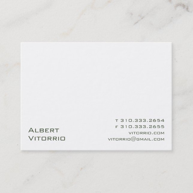 White XI Business Card (Front)