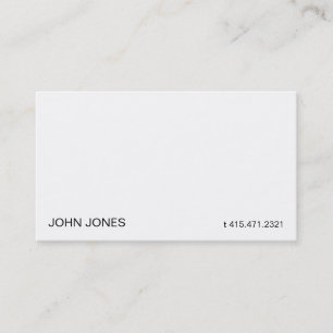 White XX Business Card