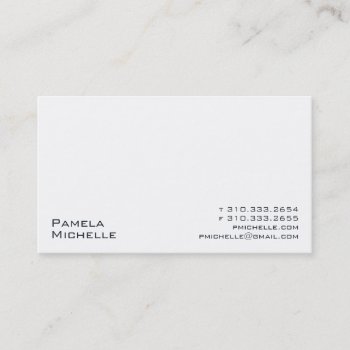 White Xxiii Business Card by itotah at Zazzle