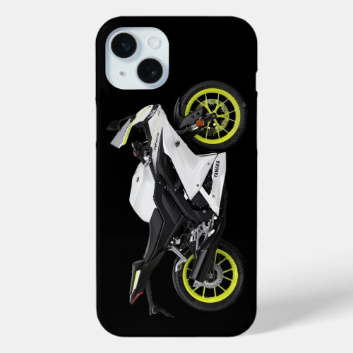 White Yamaha Yzf_R125 Motorcycle iPhone 15 Plus Case