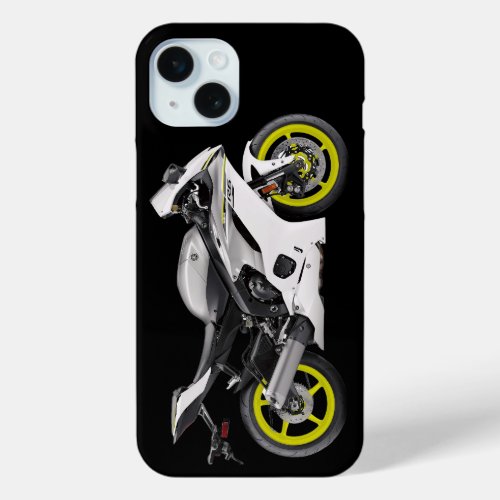 White Yamaha Yzf_R6 Motorcycle iPhone 15 Plus Case