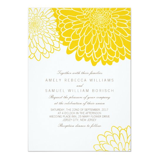 Yellow Wedding Invitations 8