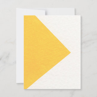 White / Yellow Color Block Pattern Note Card