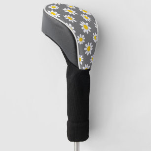 White Yellow Daisies Golf Head Cover