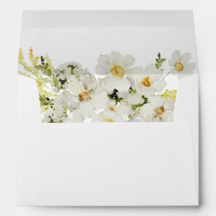 White & Yellow Floral 4 Envelope