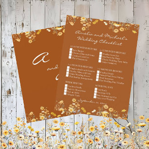 White Yellow Wildflowers Terracotta Wedding