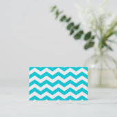 White Zig Zag Business Card (Standing Front)