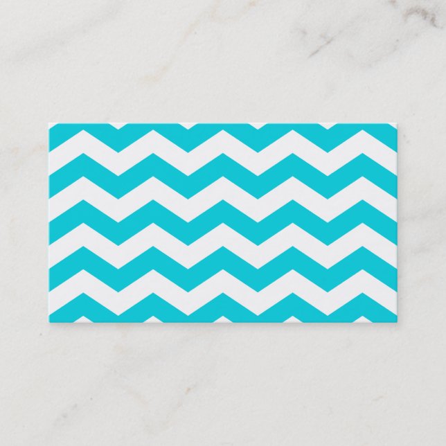 White Zig Zag Business Card (Front)