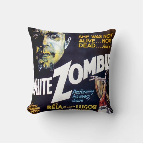 White Zombie Throw Pillow