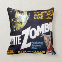 White Zombie Throw Pillow