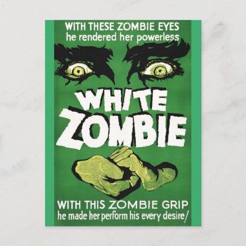 White Zombie  _ Vintage movie Postcard