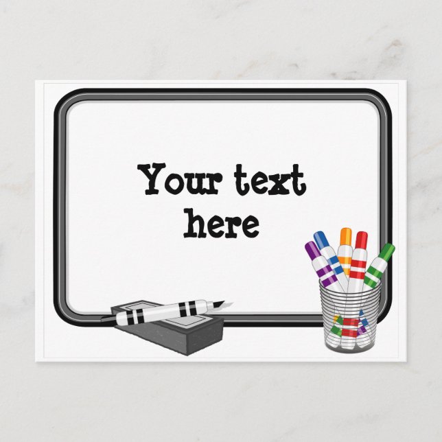 Whiteboard Postcard, Customize your message Postcard (Front)