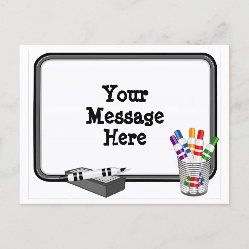 Whiteboard Postcard Customize your text Postcard