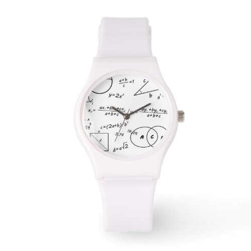 Whiteboard silicon band white watch