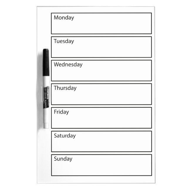 Whiteboard with calendar (Front)