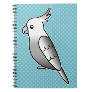 Whiteface Cartoon Cockatiel Parrot Bird Notebook