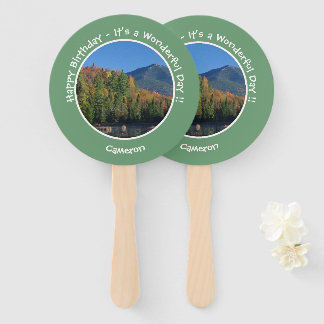 Whiteface Mountain, Adirondack Autumn Party Items Hand Fan