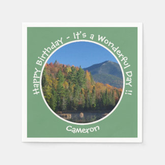 Whiteface Mountain, Adirondack Autumn Party Items Napkins