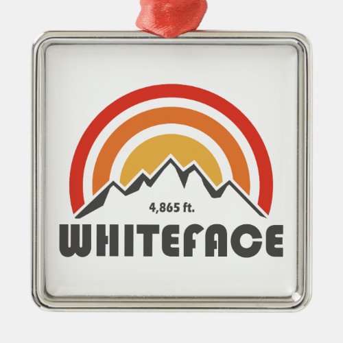 Whiteface Mountain Metal Ornament