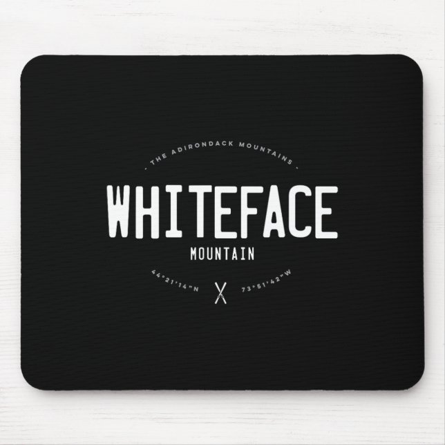 Whiteface Mountain New York Graphic Distressed Vin Mouse Pad (Front)