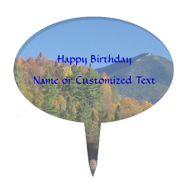 Whiteface Mountain over Little Cherrypatch Pond Cake Topper (Front)
