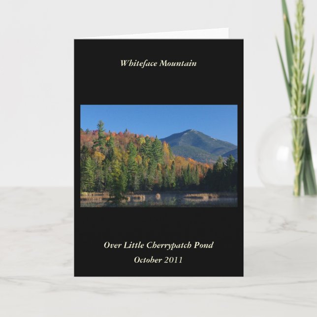 Whiteface Mountain over Little Cherrypatch Pond Card (Front)