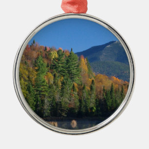 Whiteface Mountain over Little Cherrypatch Pond Metal Ornament