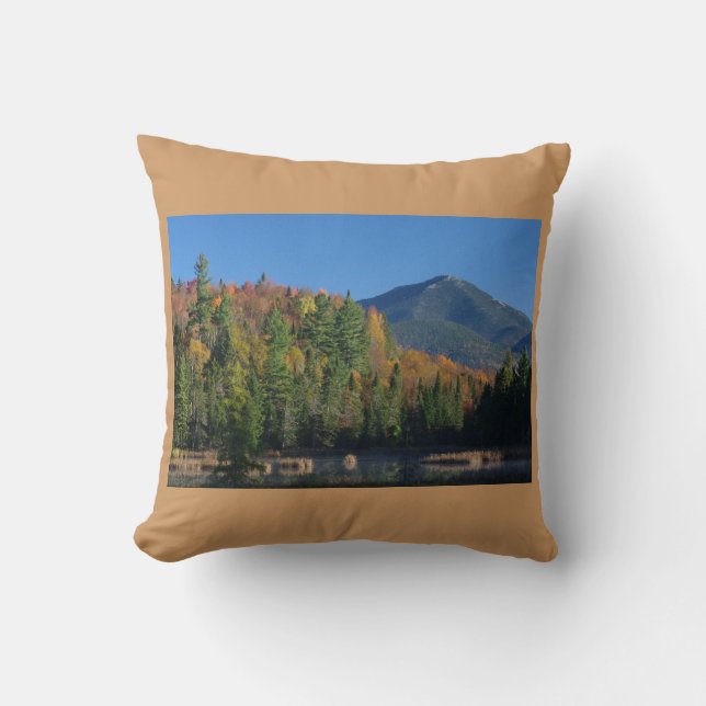 Whiteface Mountain over Little Cherrypatch Pond Throw Pillow (Front)