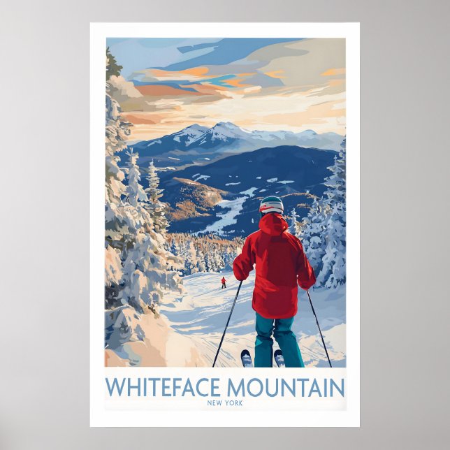Whiteface Mountain Ski Wall Art Ski Print 1 (Front)