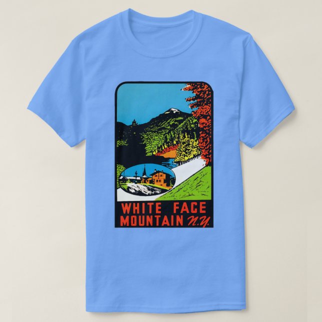 Whiteface Mountain Vintage Travel T-Shirt (Design Front)