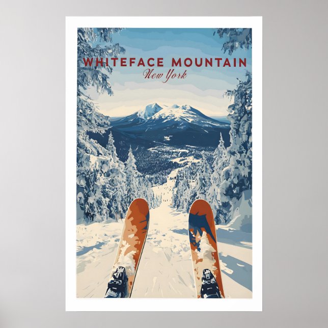 Whiteface Snow Scene Mountain Print 1 (Front)