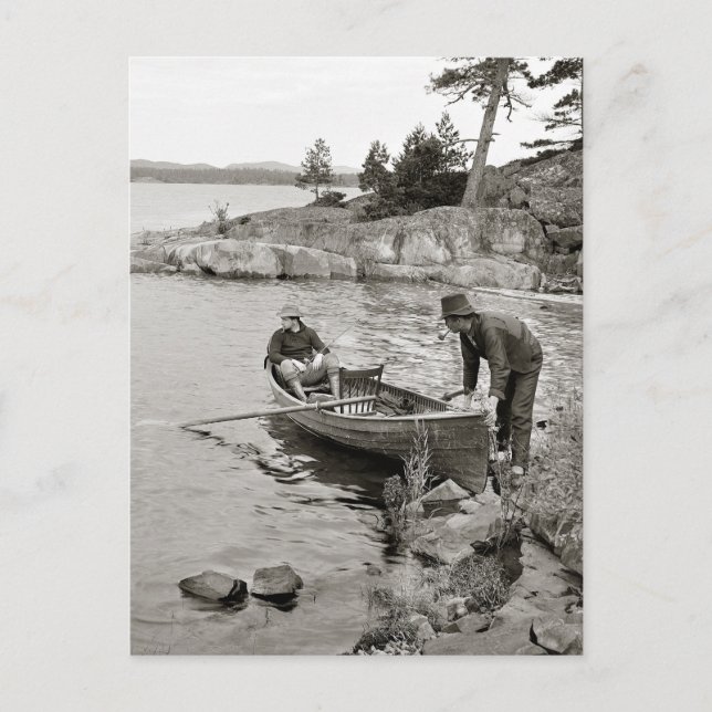 Whitefish Bay Fishing Trip, 1906 Postcard (Front)