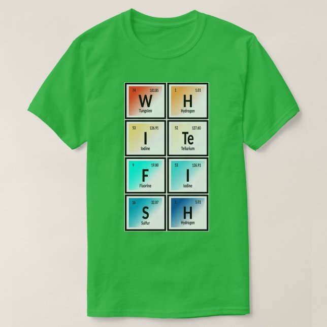 Whitefish City Periodic Table T-Shirt (Design Front)