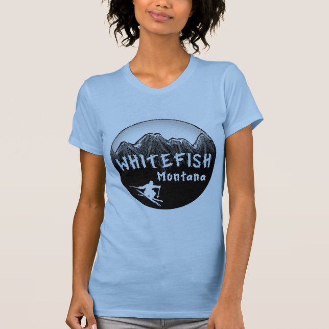 Whitefish Montana artistic skier T-Shirt (Front)