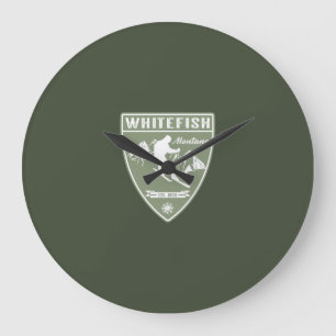 Whitefish Montana Large Clock