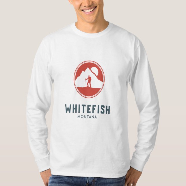 Whitefish - Montana Long Sleeve T-Shirt (Front)