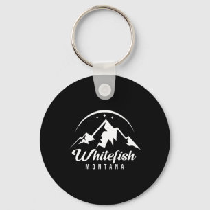 Whitefish Montana Ski Resort Skiing Snowboarding  Keychain