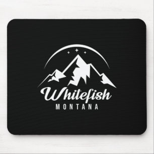 Whitefish Montana Ski Resort Skiing Snowboarding Mouse Pad