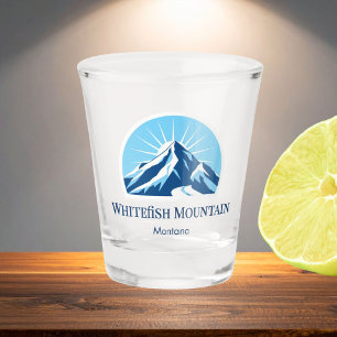 Whitefish Mountain Montana ski resort souvenir Shot Glass