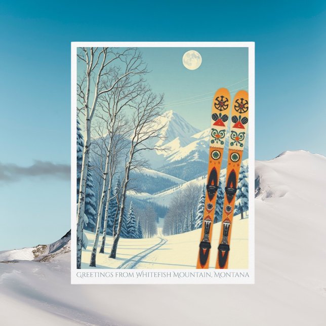 Whitefish Mountain Montana ski vacation Postcard (Creator Uploaded)