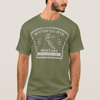 Whitefish Mountain Montana Snow Skiing T-Shirt
