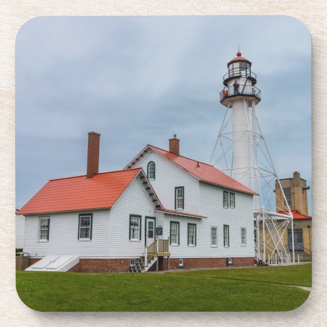 Whitefish Point Lighthouse Beverage Coaster (Front)