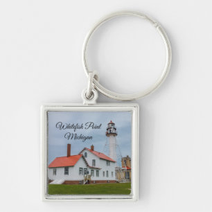 Whitefish Point Lighthouse Keychain