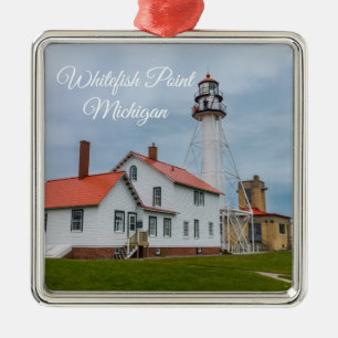 Whitefish Point Lighthouse Metal Ornament