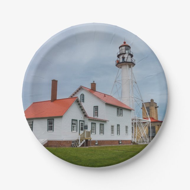 Whitefish Point Lighthouse Paper Plates (Front)