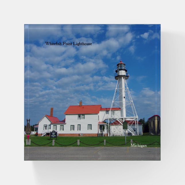 Whitefish Point Lighthouse paperweight (Front)
