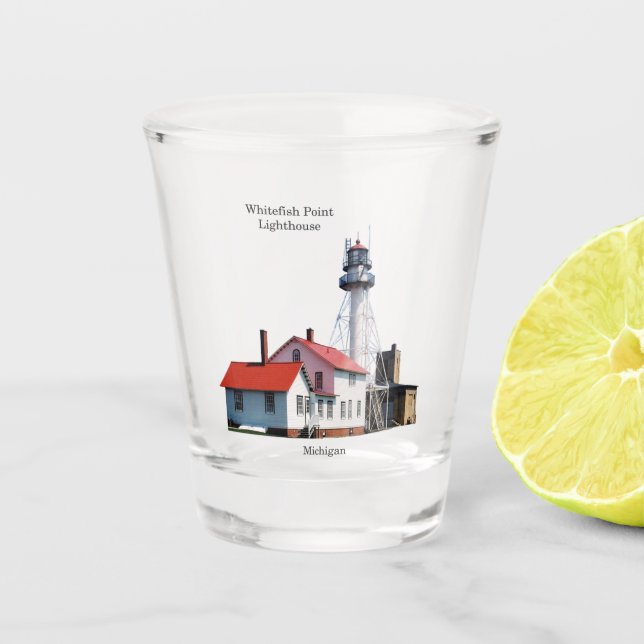 Whitefish Point Lighthouse shot glass (Front)
